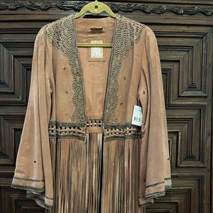 Free People suede fringe jacket